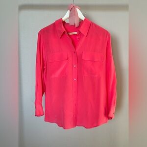 Equipment bright coral button down